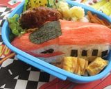 スーパーこまち（キャラ弁）（幼稚園）作り方4写真