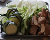 ズッキーニとピーマンのトマト煮作り方1写真