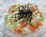 アボガドトマト入り長芋汁で素麺作り方7写真
