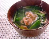 桜えびとほうれん草の❀お吸い物❀作り方3写真