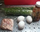 簡単☆豚肉とニラと卵の炒めもの作り方1写真