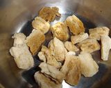 大豆からあげとにんにくの芽のトマト味噌煮作り方2写真