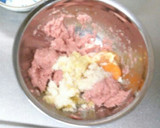 豚挽き肉ともやしの照り焼きつくね作り方2写真