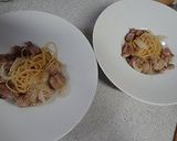 簡単で美味しい親子和風パスタ作り方6写真