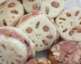 レンコンはさみ焼き(照り焼き仕上げ)作り方3写真
