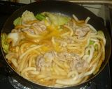 パパのしょうゆ焼きうどん作り方4写真