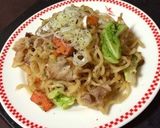ごま油香る！食欲そそる、ネギ塩焼きそば♡作り方8写真
