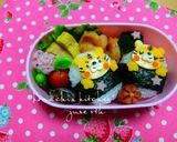 幼稚園　お弁当　キャラ弁♡とら作り方3写真