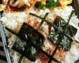 海苔だけでアーガイル模様×◆×お弁当に♪作り方3写真
