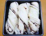 スクエア型で作る★ねじりあん食パン作り方24写真