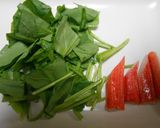 豆腐とサラダほうれん草のピリ辛サラダ風作り方3写真