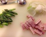 牛乳でアスパラとベーコンのクリームパスタ作り方2写真