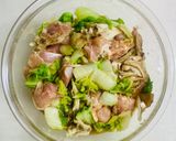 ワンボウルレンジ白菜と鶏もも肉のあんかけ作り方4写真