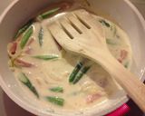 牛乳でアスパラとベーコンのクリームパスタ作り方10写真