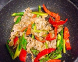 簡単！アスパラと豚肉の中華炒め♡作り方5写真