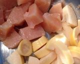 むね肉のくるみ炒め作り方1写真