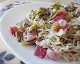 インスタントラーメンで★ベーコンの焼き麺作り方6写真