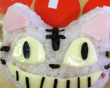 キャラ弁★チェシャ猫風？簡単猫おにぎり作り方5写真