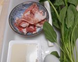 豆腐入り豚丼・サラダほうれん草のせ作り方1写真