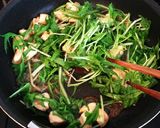 ランチに♫鶏肉と水菜の柚子胡椒パスタ作り方7写真