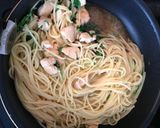 ランチに♫鶏肉と水菜の柚子胡椒パスタ作り方9写真
