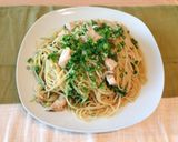 ランチに♫鶏肉と水菜の柚子胡椒パスタ作り方11写真