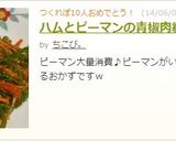 ハムとピーマンの青椒肉絲風作り方4写真