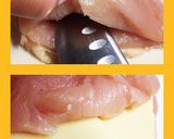 チーズ入りスパイスチキンカツ作り方1写真