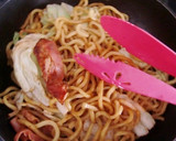 海苔の流れ星で、焼きそばの七夕さま～作り方2写真