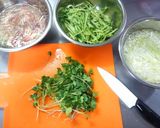 鶏モモと野菜入りピリ辛ひやむぎ作り方5写真