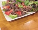 牛薄切り肉ときのこの甘辛サラダ作り方4写真