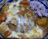 超簡単でうまい！卵のっけ焼きチーズカレー作り方6写真