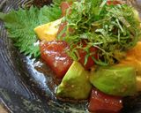 アボカド・マグロ◇大葉にんにく醤油風味作り方3写真