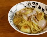 新玉ねぎと新じゃが芋のスープパスタ作り方8写真