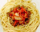 簡単❤納豆キムチスパゲティ作り方4写真