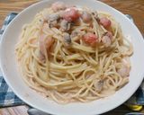 シーフード明太子パスタ♪超簡単♪作り方4写真