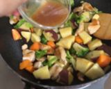 鶏肉とさつまいもの彩りレモンバター炒め作り方10写真