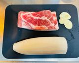 あっさり煮豚で２品◎酢味噌&かけ蕎麦作り方1写真