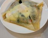 豆苗とベーコンのガレット風作り方5写真
