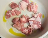 鶏もも肉とほうれん草、きのこのパスタ🍝作り方3写真