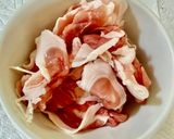 磯香冷製パスタ！夏野菜と豚のダシダハニー作り方5写真
