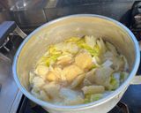 余った白菜の坦々ごま牛乳味噌汁作り方4写真