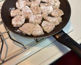 鶏胸肉とピーマン青梗菜の梅和風炒め作り方3写真