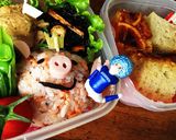 野菜たっぷり弁当♡子ぶたキャラ弁Br.作り方5写真