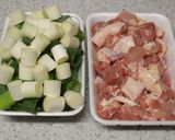 焼鳥風　鶏肉のねぎたっぷり炒め《タレ味》作り方1写真