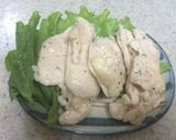 驚きの柔らかさ！鶏ムネ肉で冷やし塩檸檬風作り方8写真