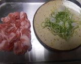 豚小間肉と白菜キムチの卵とじ丼作り方2写真