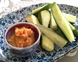 ☆お酒の友！ピリ辛にんにく味噌のもろＱ☆作り方3写真