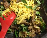 大葉香る牛肉とウニのスパゲッティ作り方8写真