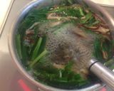 時短☆ニラのふわふわ卵かき玉汁(お吸い物作り方3写真